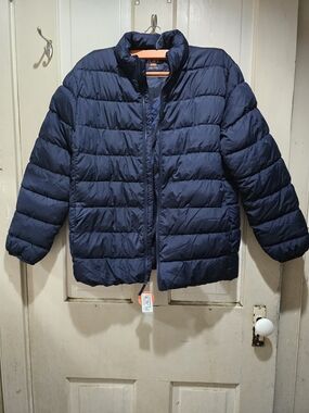Place Navy Quilted Puffer Jacket for Kids